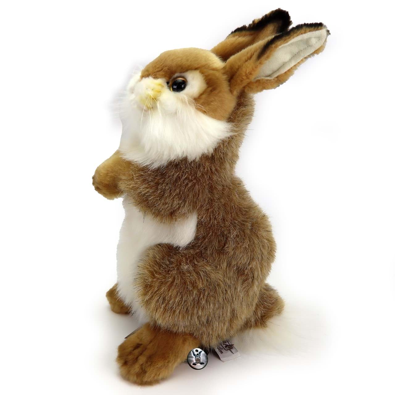Plüsch Hase 30cm Kaninchen Feldhase Realistisch Premium Deko Stofftier