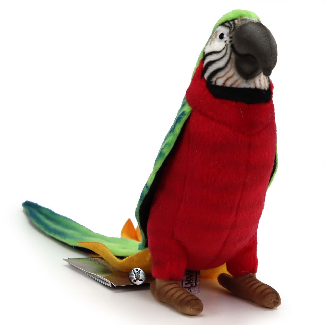 Papagei PREMIUM rot grün Ara Plüsch Vogel Dekotier RUBINA
