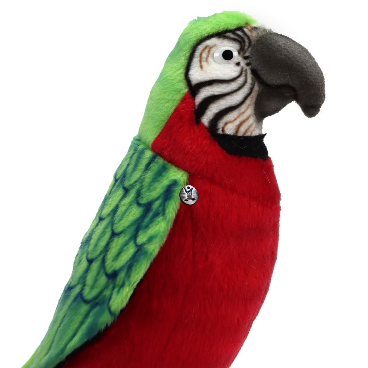 Papagei PREMIUM rot grün Ara Plüsch Vogel Dekotier RUBINA