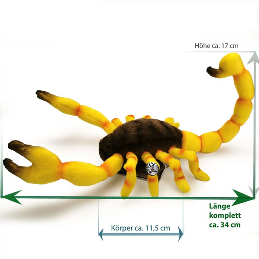 Skorpion PREMIUM Plüsch Mittelmeerskorpion Dekotier LEIURUS