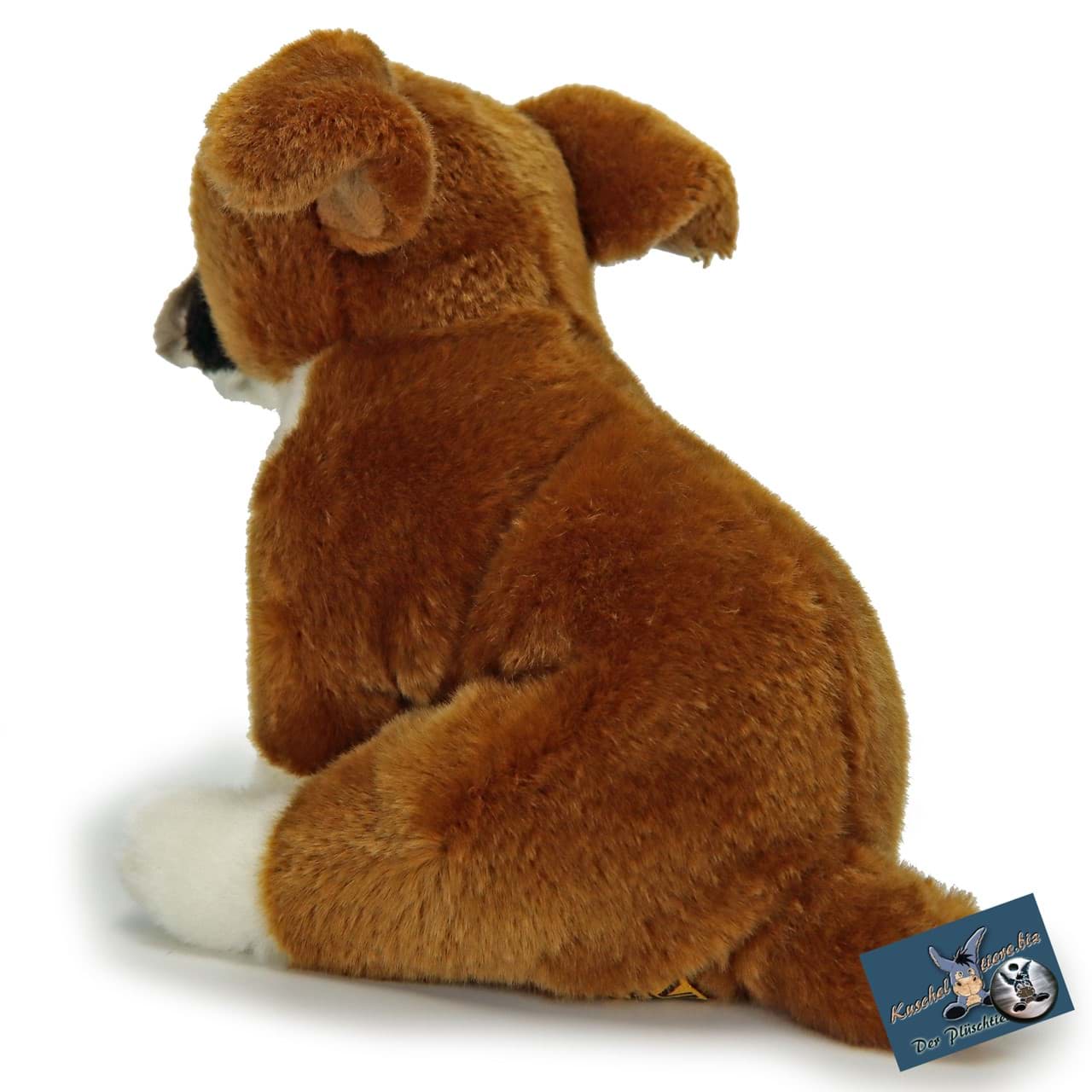 Boxer Kuscheltier sitzend Bulldogge Plüschhund ROSCO