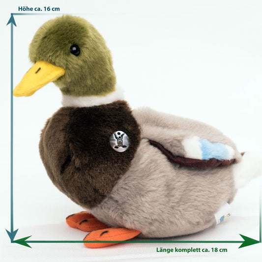 Ente Kuscheltier Vogel Erpel Wildente Stockente Plüsch QUAX