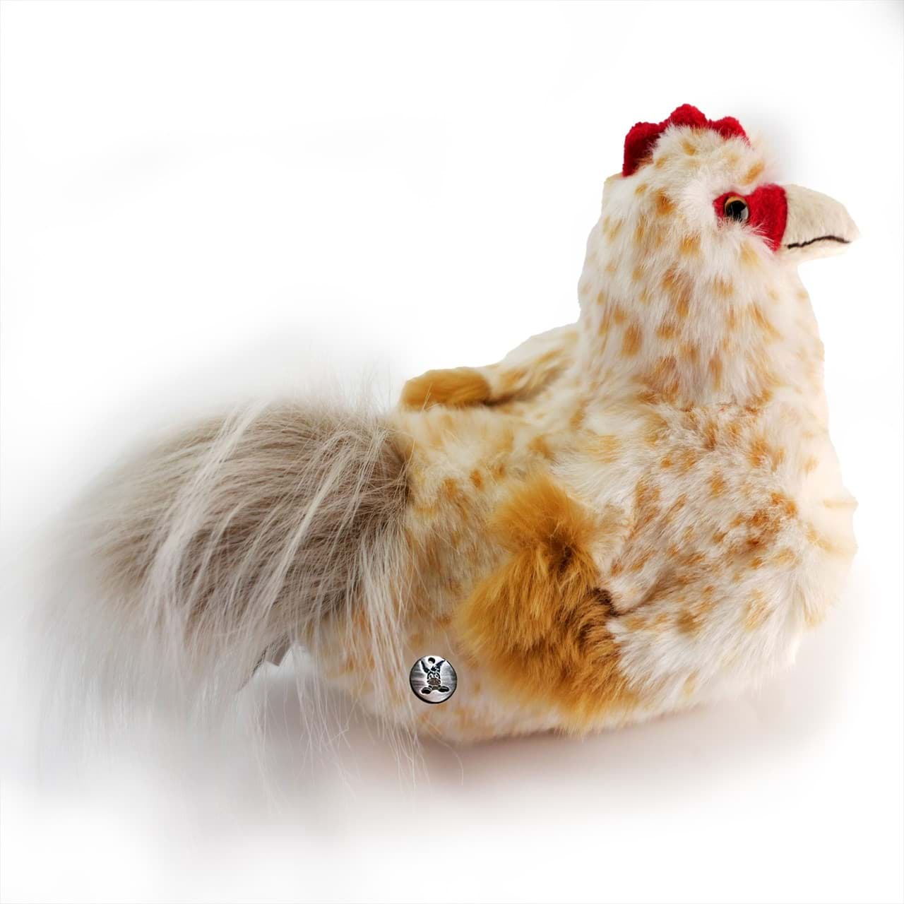 Huhn Kuscheltier Hahn braun getupft PREMIUM Plüsch PUSCHEL