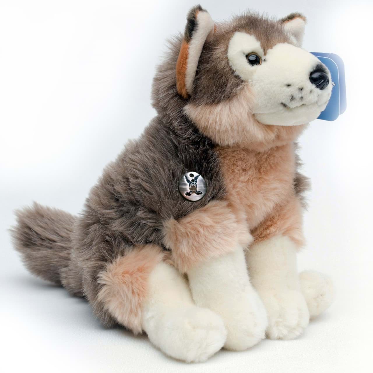 Wolf Kuscheltier Wolfshund sitzend Plüschtier IVENHOE