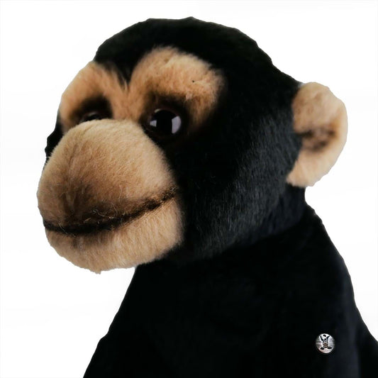 Affe Kuscheltier Schimpanse sitzend Plüschtier JAVA