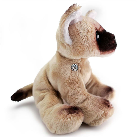 Katze Burma Siamkatze Kuscheltier sitzend blaue Augen SIMBAD