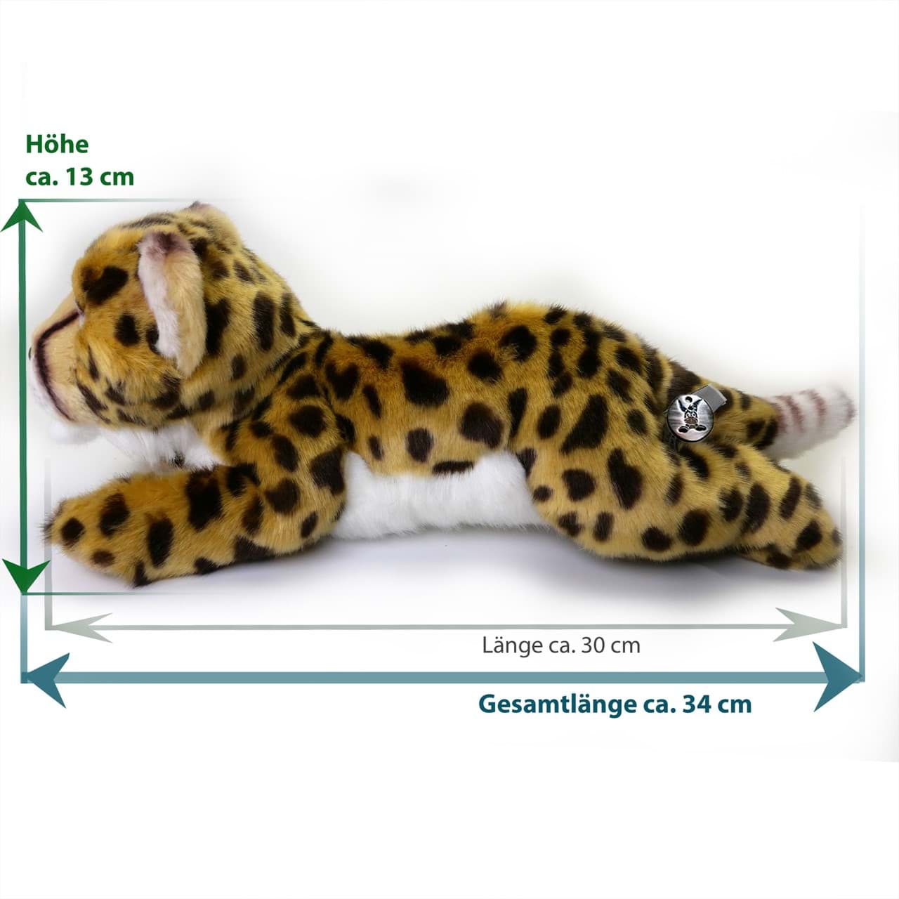 Gepard Kuscheltier Raubkatze Plüsch liegend ZAHEYLU