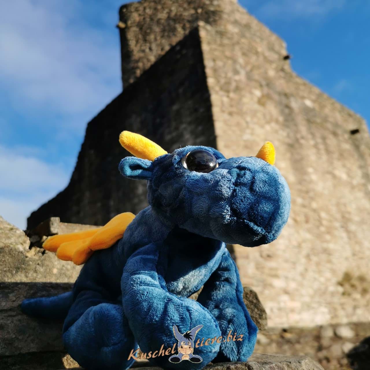 Drache blau 30 cm Kuscheltier Plüschdrache ZILANT