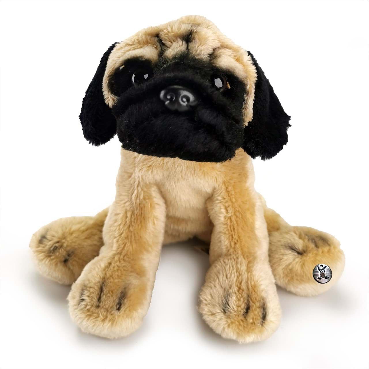 Mops Kuscheltier Hund sitzend Kuschelter Plüschtier EMMA