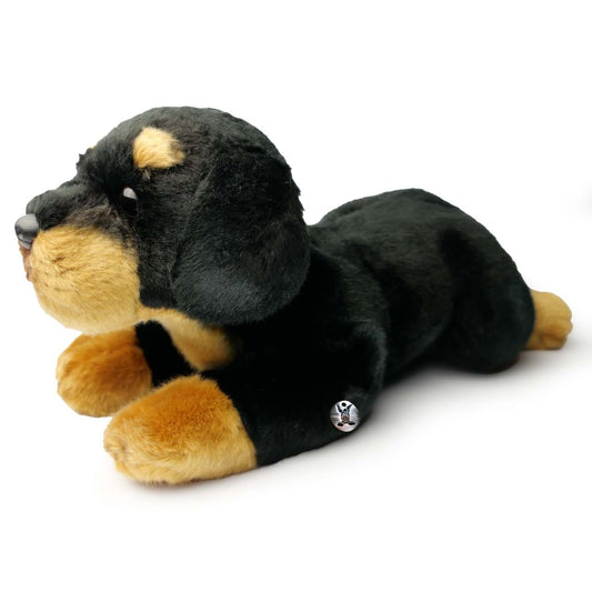 Rottweiler Kuscheltier Hund liegend 36 cm Plüsch BRUTUS