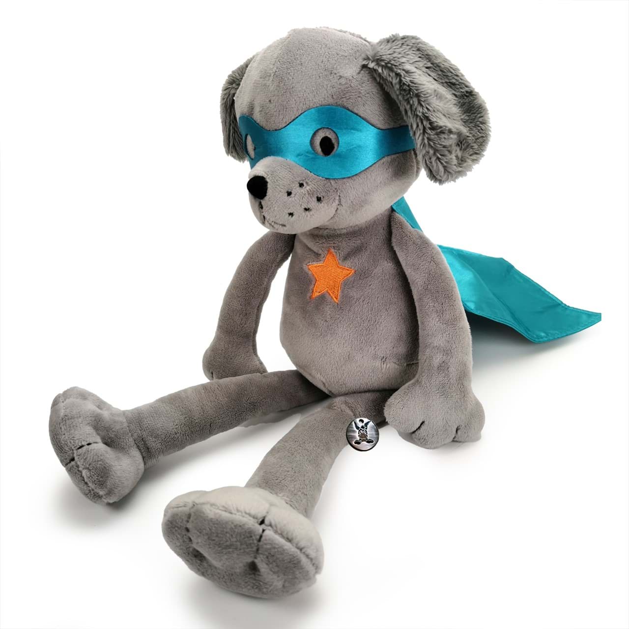 Super-Hund Kuscheltier Plüsch Superheld Schlenkertier CANTO