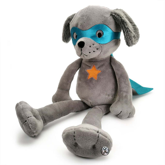 Super-Hund Kuscheltier Plüsch Superheld Schlenkertier CANTO