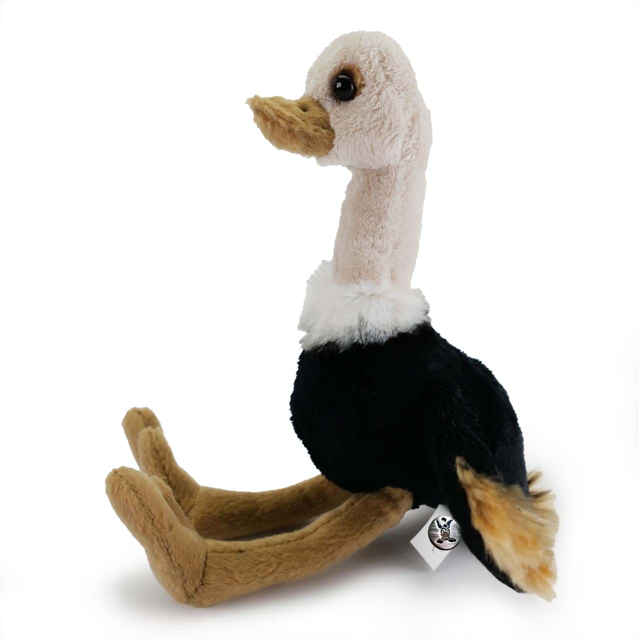 Strauß Kuscheltier Vogel sitzend Plüsch Laufvogel CARUSO