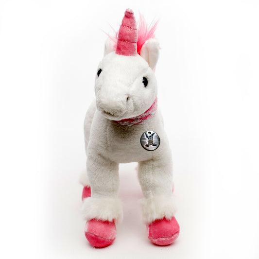 Einhorn Kuscheltier Plüsch Pferd mit Horn weiß rosa SKY