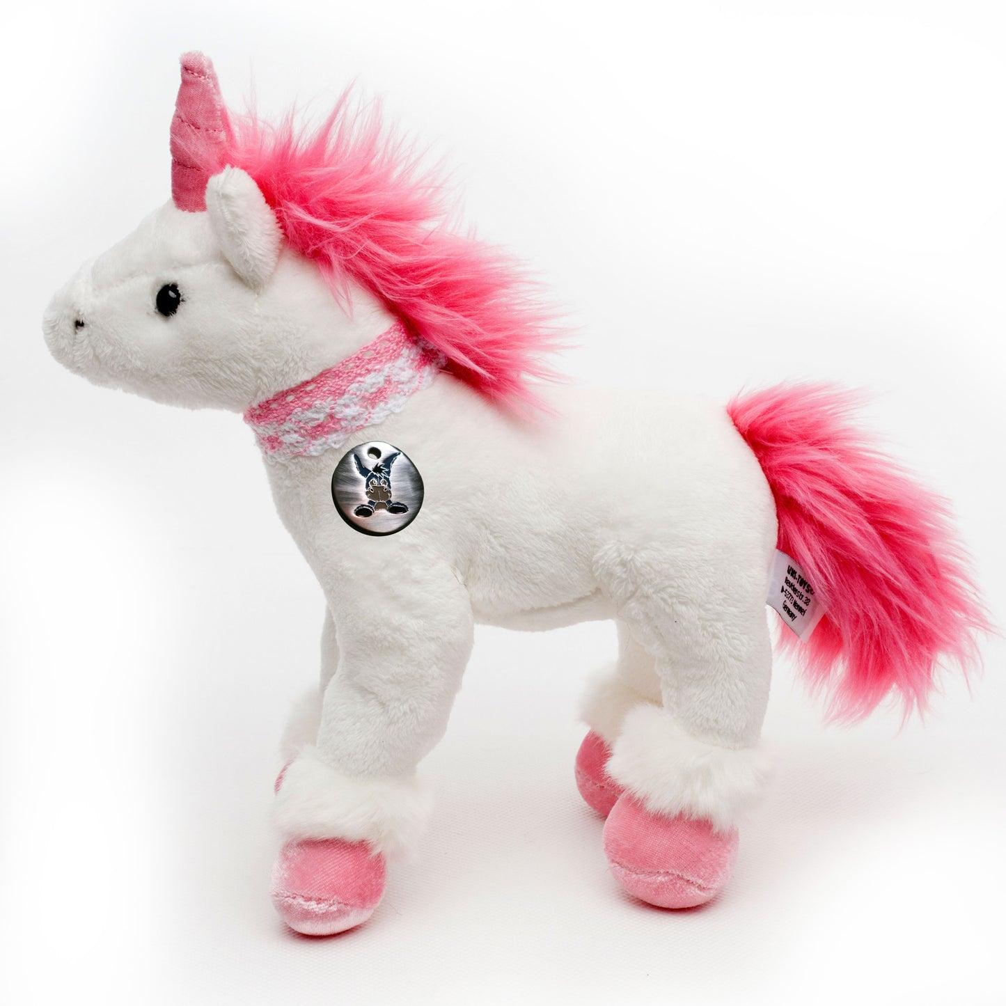Einhorn Kuscheltier Plüsch Pferd mit Horn weiß rosa SKY