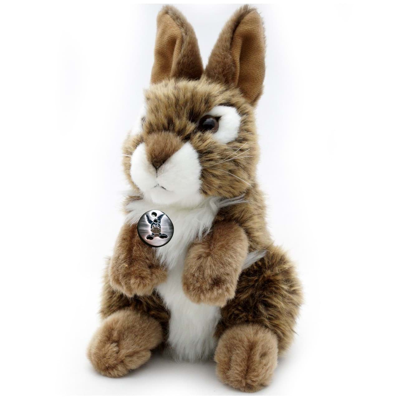 Hase Kuscheltier Kaninchen braun sitzend Plüschtier KLOPFER