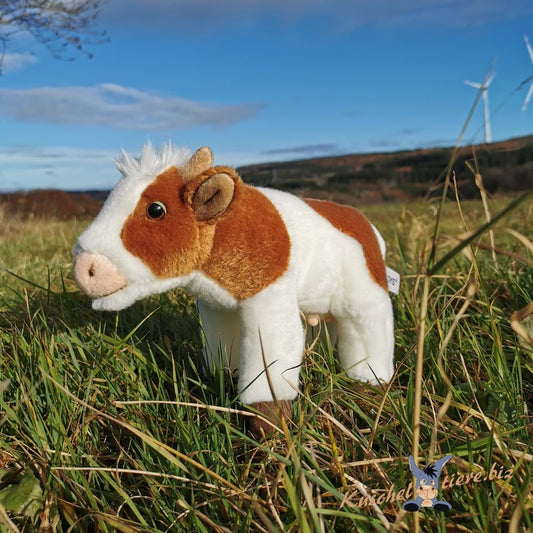 Kuh Fleckvieh braun-weiß Rind Kalb Plüschtier ILKA