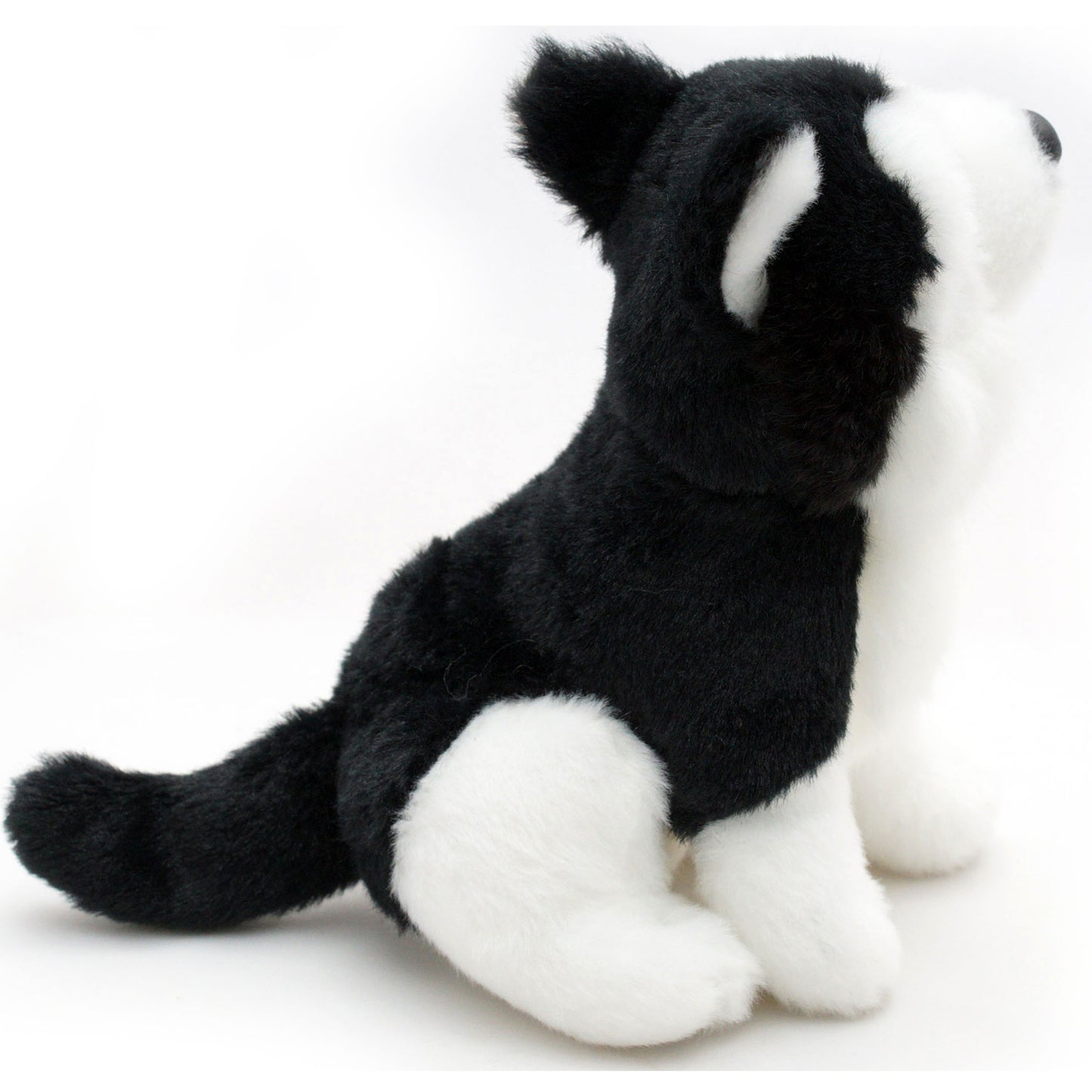 Husky Kuscheltier sitzend schwarz-weiß Plüsch Hund KIRIMA