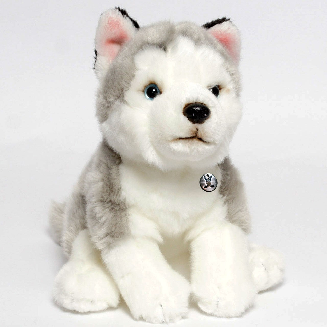 Husky Kuscheltier sitzend grau-weiß Plüsch Hund SMILLA