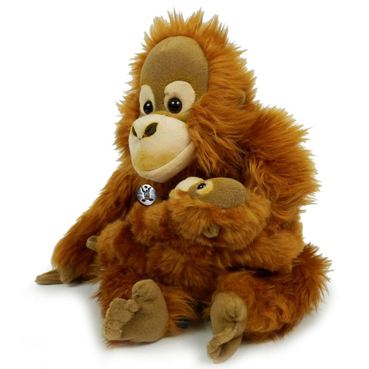 Orang Utan mit Baby Kuscheltier Affe 30 cm sitzend JASINGA