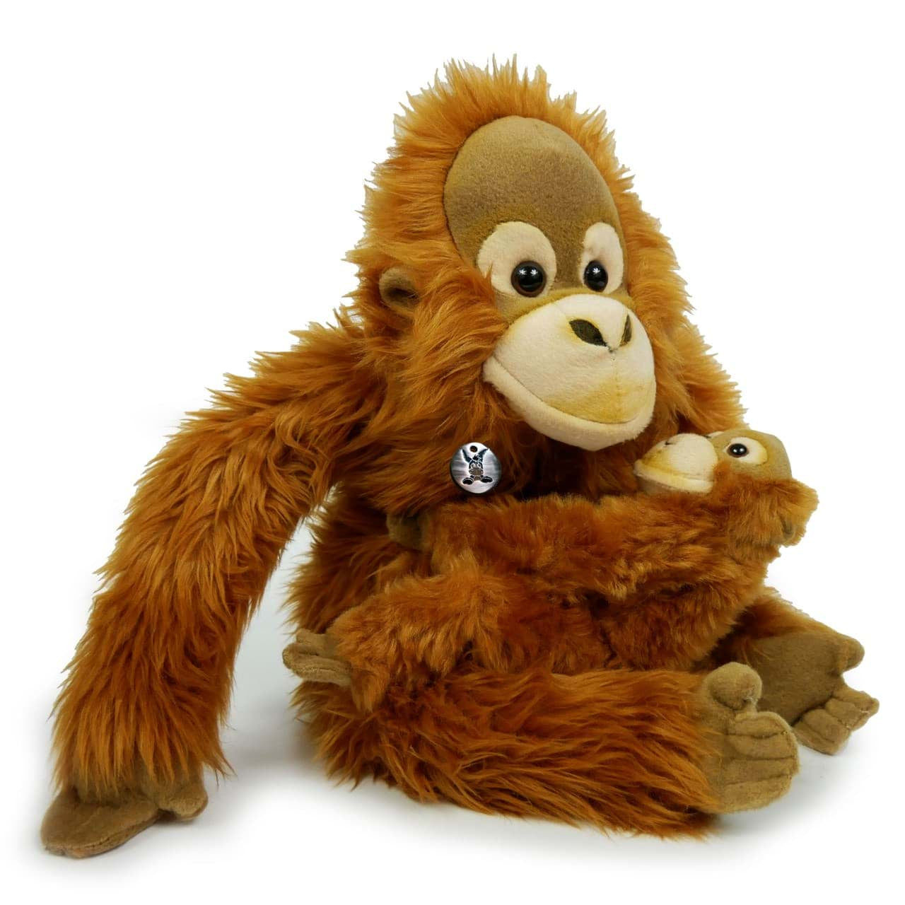 Orang Utan mit Baby Kuscheltier Affe 30 cm sitzend JASINGA