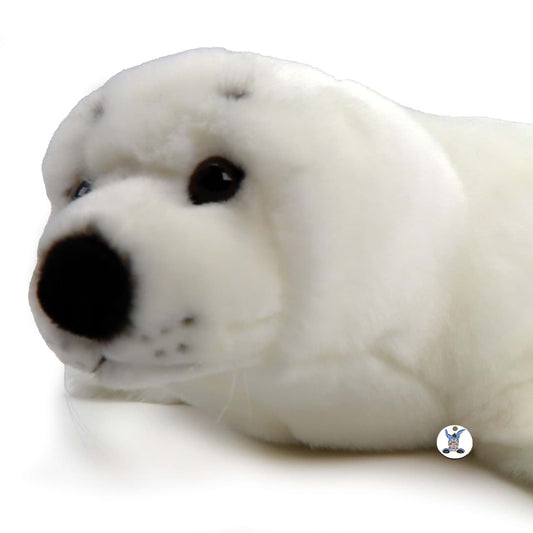 Robbe weiß Kuscheltier Seehund Heuler Plüsch SNORRE