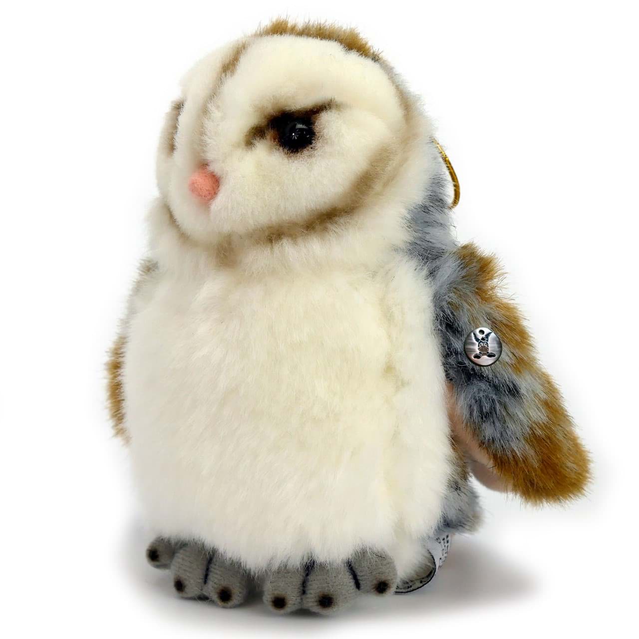 Schleiereule Kuscheltier Plüschtier mit Anhänger RAGNAR