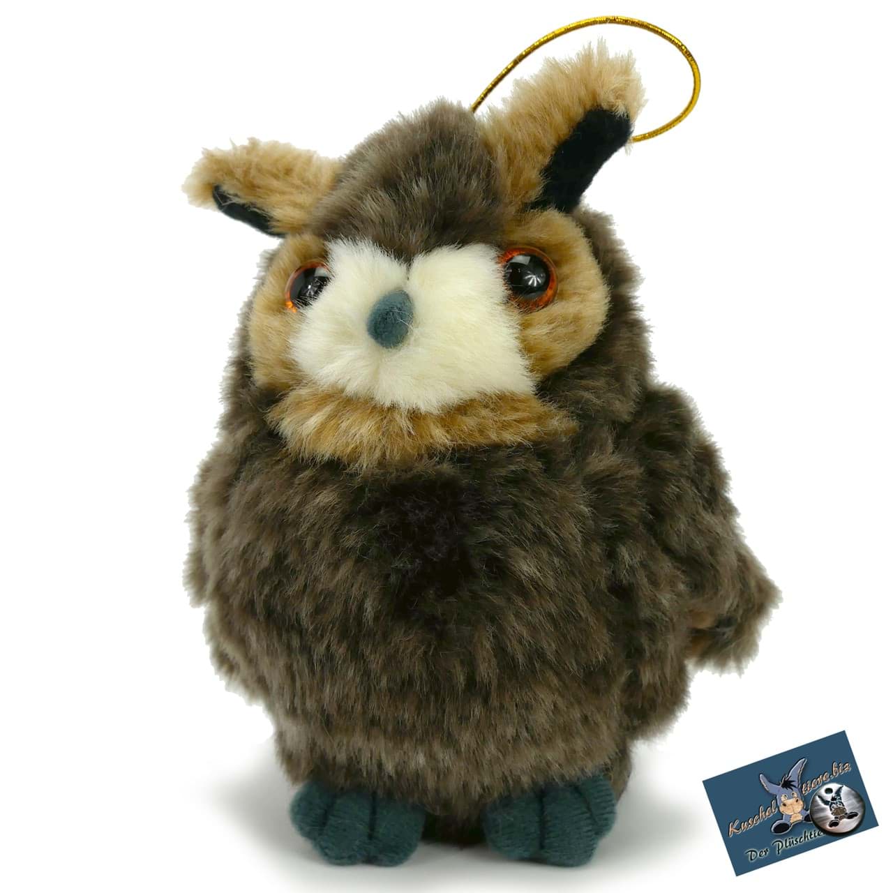 Uhu Kuscheltier Eule Plüschtier braun 12 cm PUSCHKA