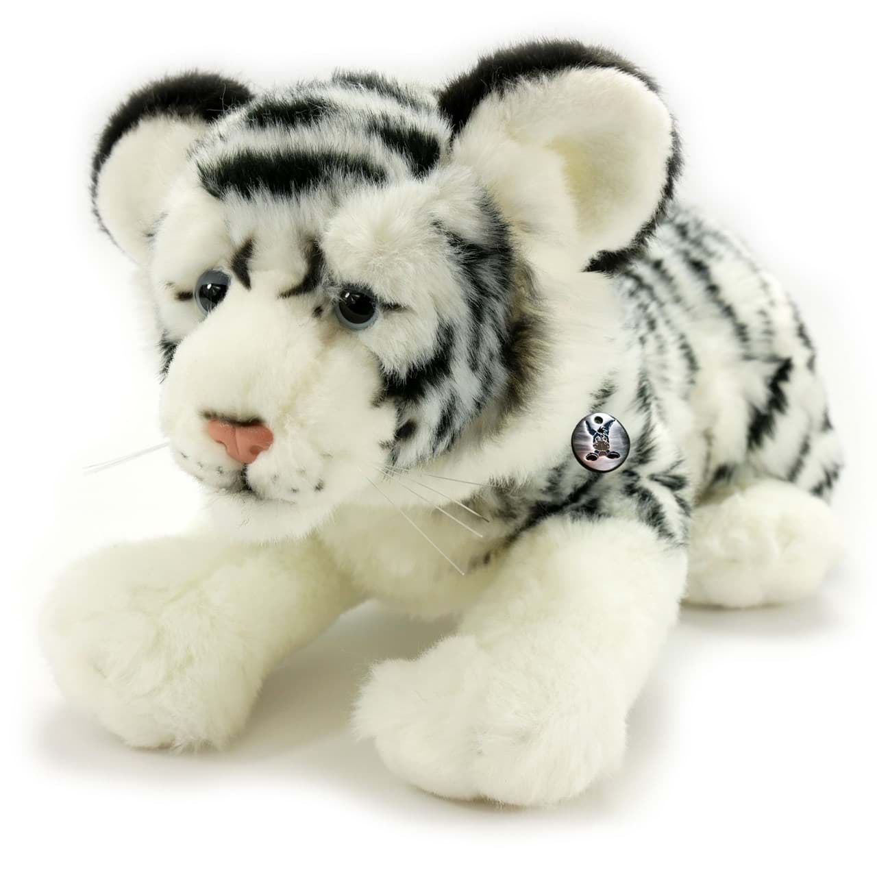 Tiger Kuscheltier weiß 44 cm Plüsch Raubkatze FEJSAL