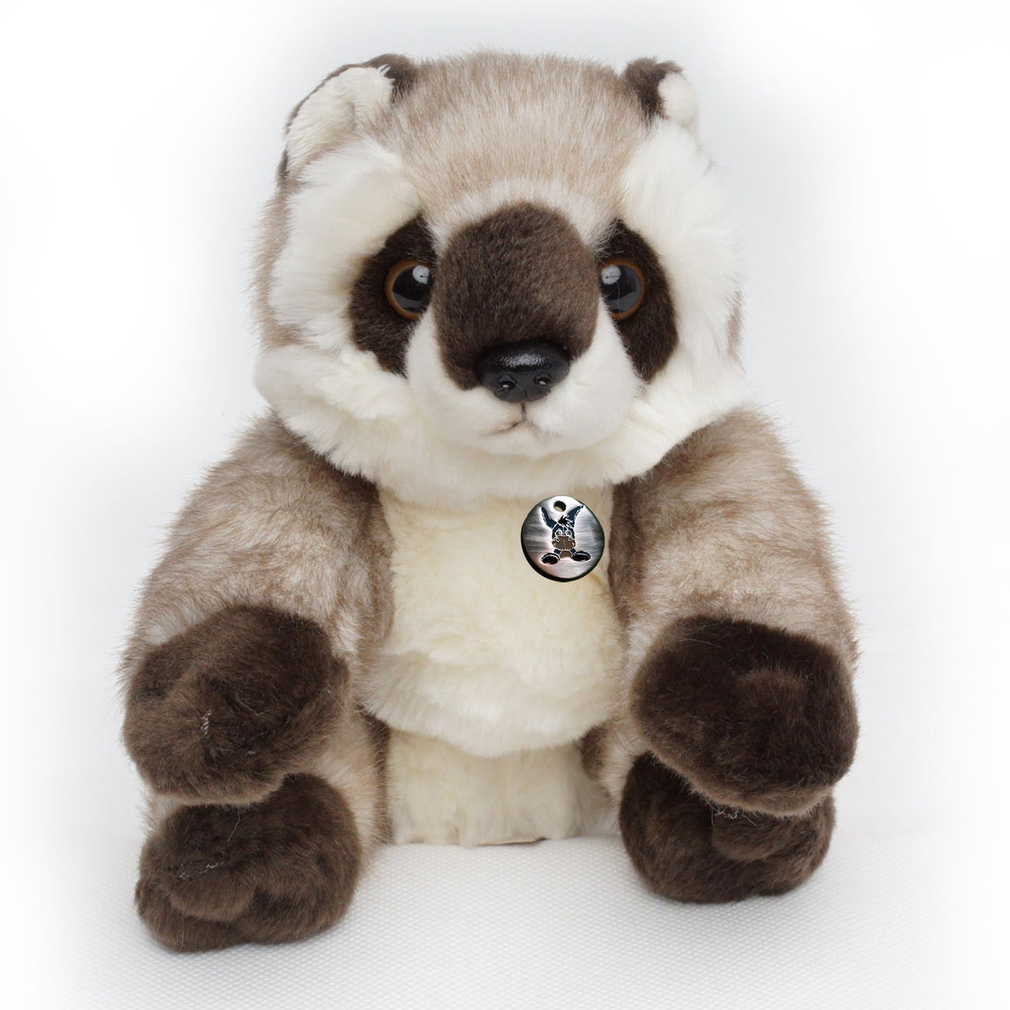 Waschbär Kuscheltier sitzend Plüschtier WASSTI