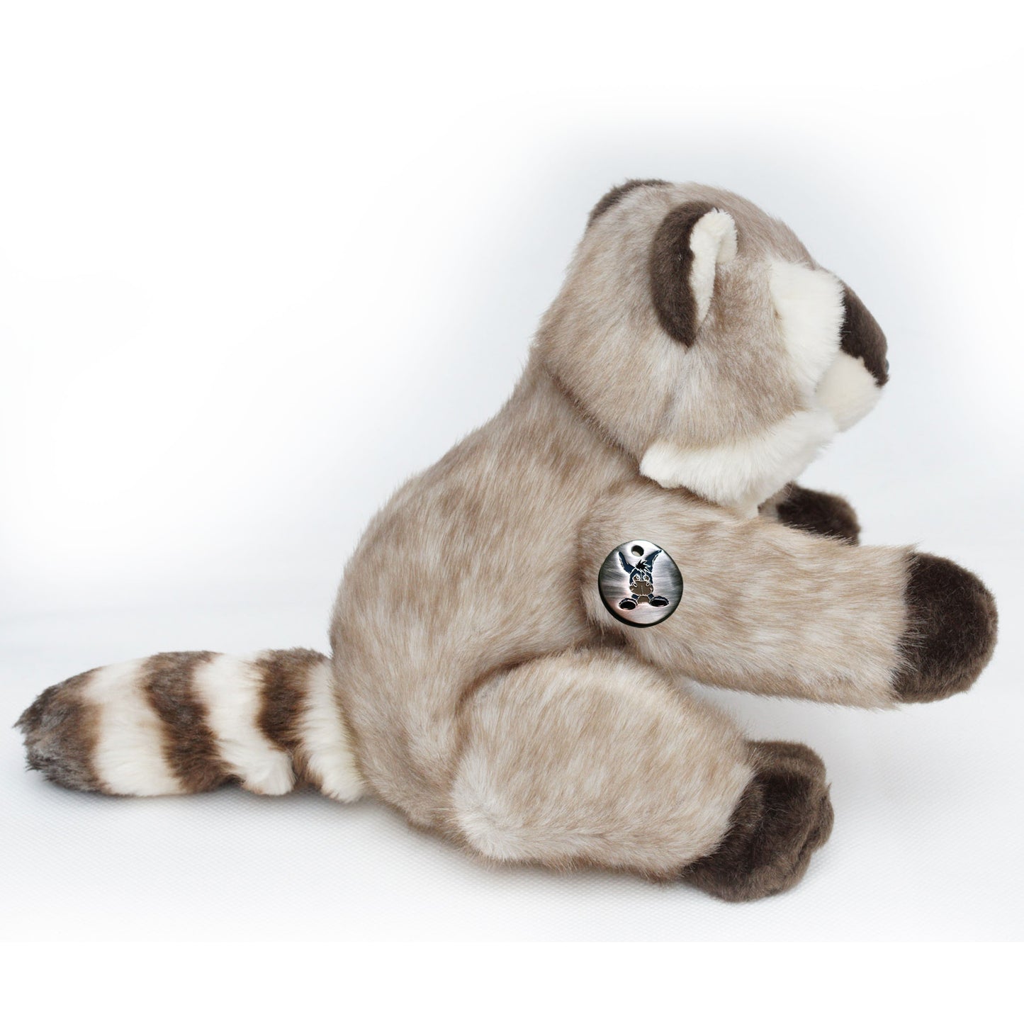 Waschbär Kuscheltier sitzend Plüschtier WASSTI