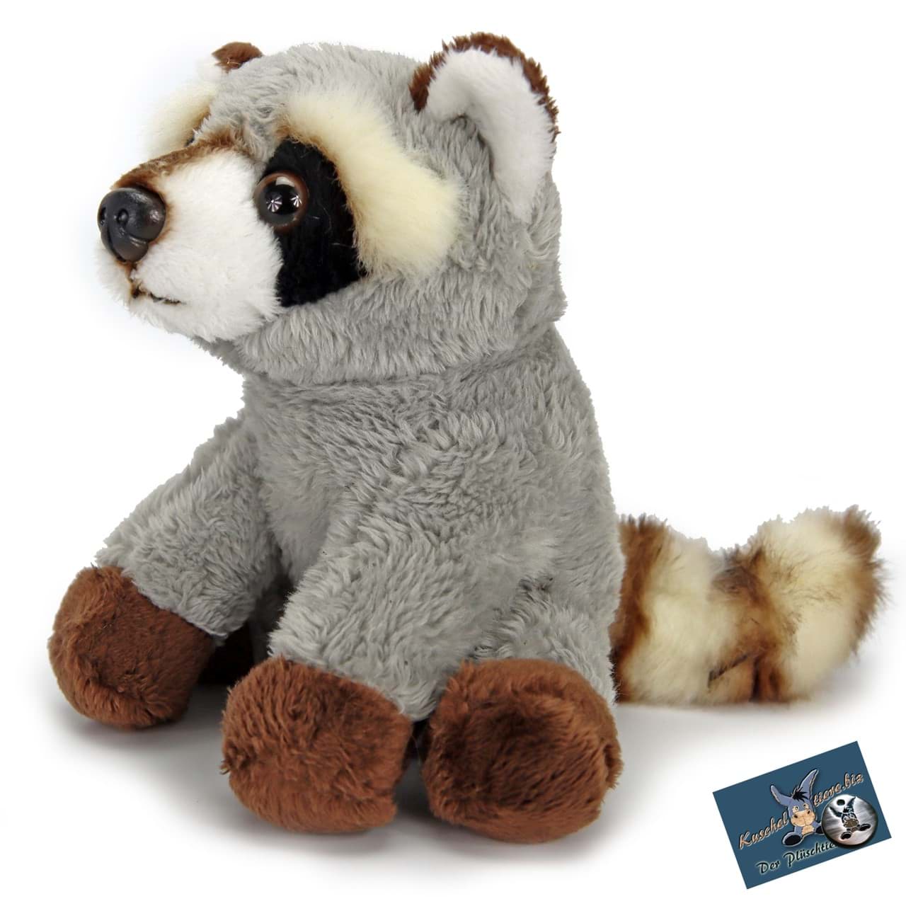 Waschbär Kuscheltier sitzend Plüschtier RACKER