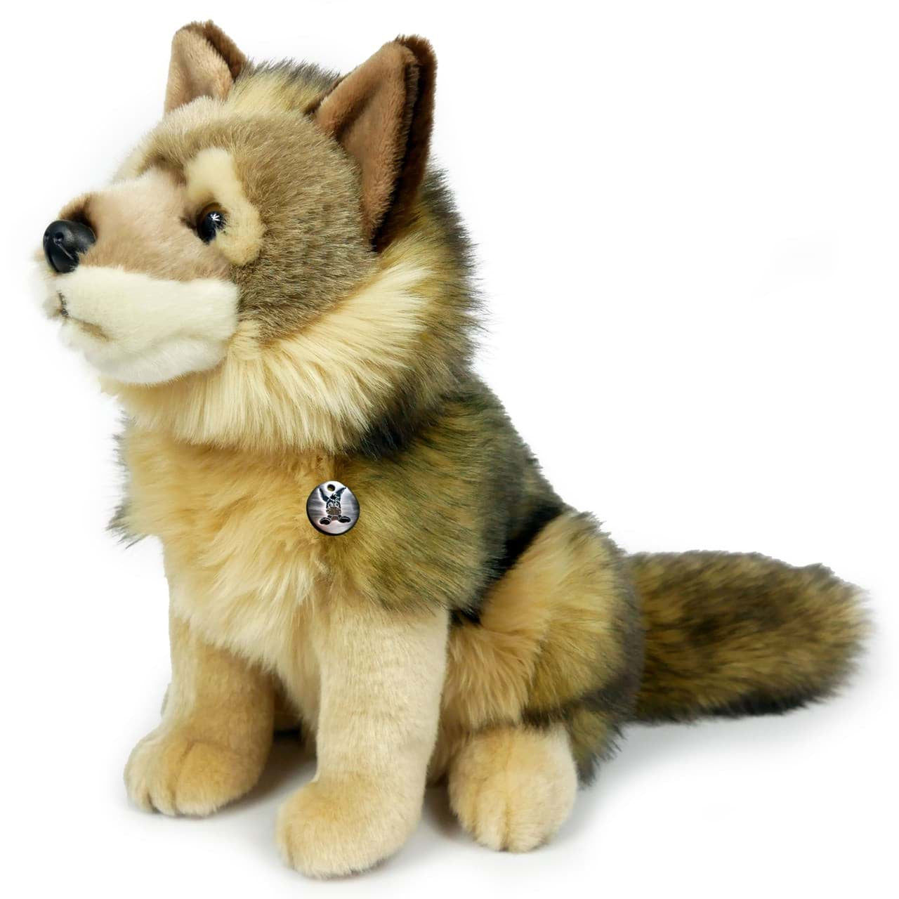 Wolf sitzend Kuscheltier 28 cm hoch Plüschtier ESCADA
