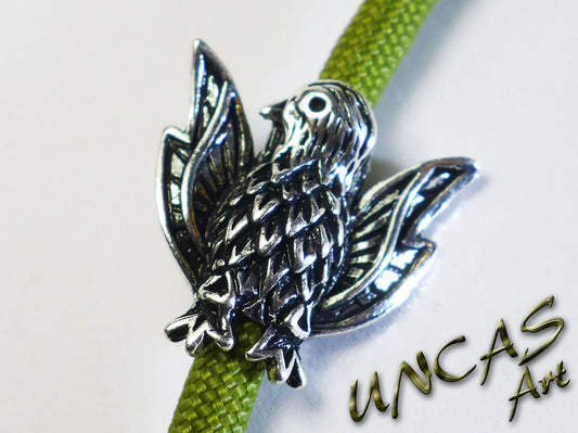 Adler Vogel Metall Perle Großlochperle für Paracord
