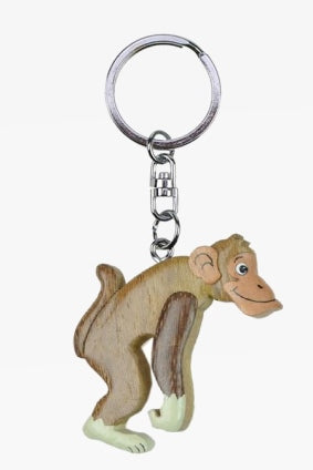 Affe Anhänger Schlüsselanhänger Taschenanhänger Holz