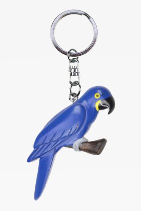 Hyazinth Ara Anhänger Schlüsselanhänger Taschenanhänger Holz