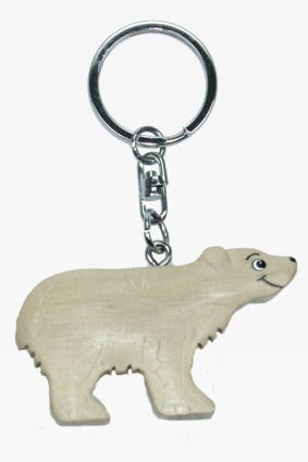 Eisbär Anhänger Schlüsselanhänger Taschenanhänger Holz