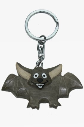 Fledermaus Anhänger Schlüsselanhänger Taschenanhänger Holz