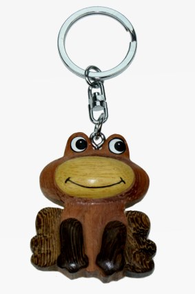 Frosch Anhänger Schlüsselanhänger Taschenanhänger Holz