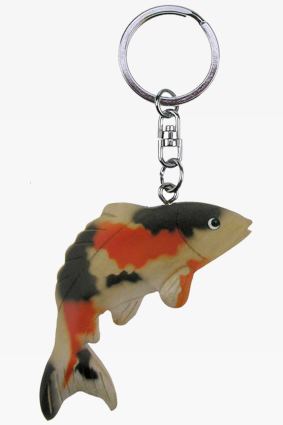 Koi Anhänger Schlüsselanhänger Taschenanhänger Holz