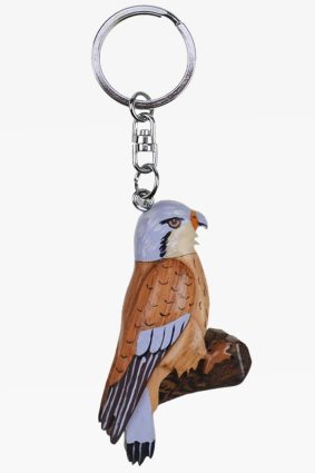 Falke Buntfalke Schlüsselanhänger Taschenanhänger Holz