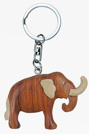 Mammut Schlüsselanhänger Taschenanhänger Holz