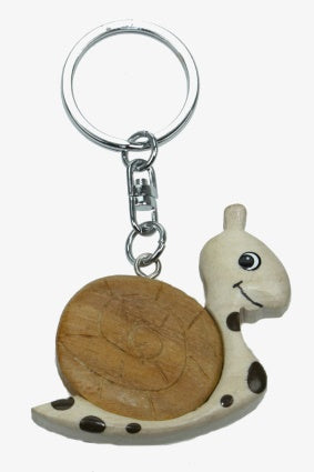 Schnecke Schlüsselanhänger Taschenanhänger Holz