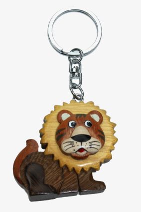 Löwe Schlüsselanhänger Taschenanhänger Holz