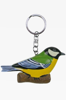 Kohlmeise Vogel Schlüsselanhänger Taschenanhänger Holz