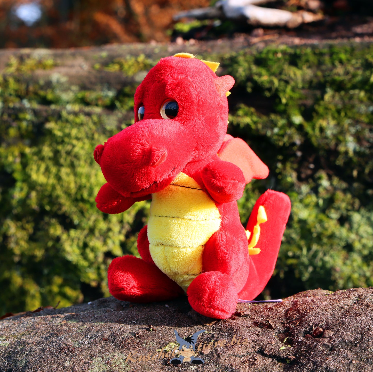 Drache Kuscheltier rot Feuerdrache Plüschtier YASUR