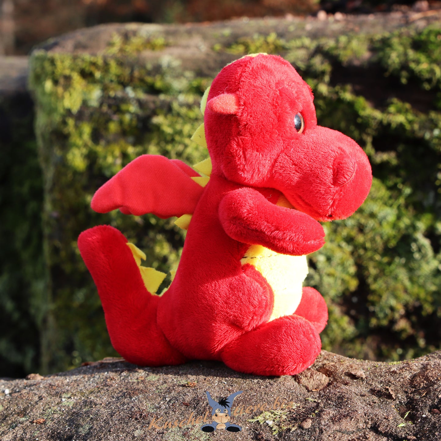 Drache Kuscheltier rot Feuerdrache Plüschtier YASUR