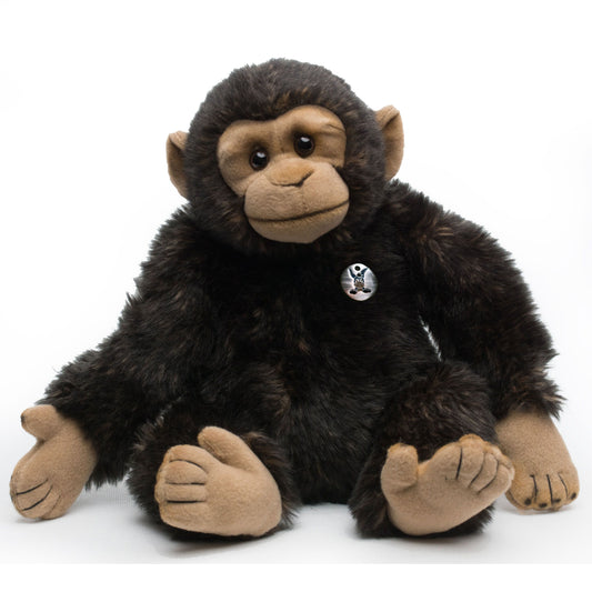 Schimpanse Kuscheltier mit Magnethänden Plüsch Affe CHIPS