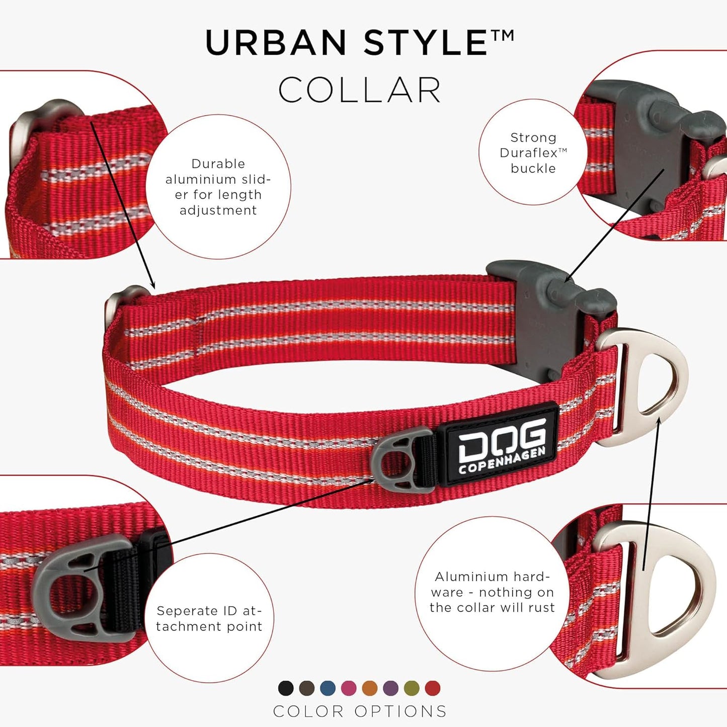 Dog Copenhagen Urban Style V2 Halsband Orange Sun