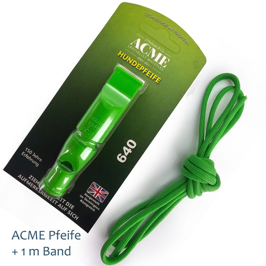 ACME Pfeife Hundepfeife Doppelton No. 640 Triller + Pfiff - neon grün